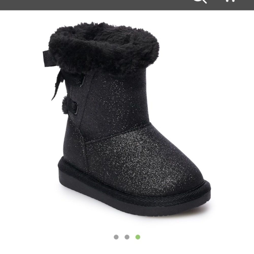 Jumping Bean black sparkly 2T boots